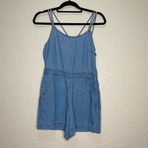 Blue Denim Romper